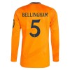 Camisolas Real Madrid Bellingham 5 2º Equipamento Alternativa 2024-25 Manga Comprida